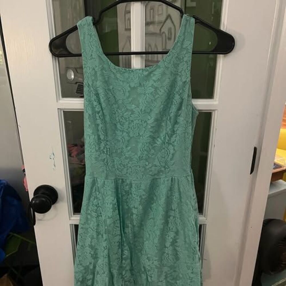 Mimi Chica Mint Green Lace Sleeveless Dress Size M